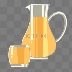黄色橙汁果汁