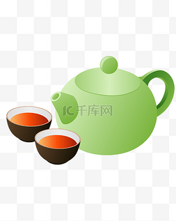 绿色的茶壶