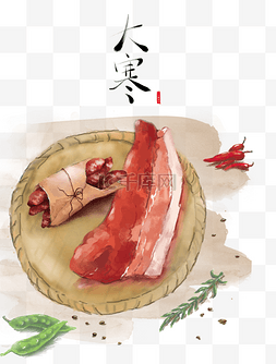 腊肉图片_大寒节气美食腊肉