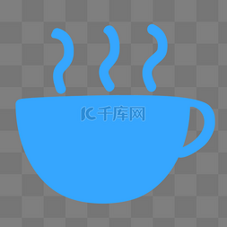 蓝色的卡通茶杯