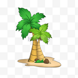 热带植物图片_精美海滩椰子树png素材图片