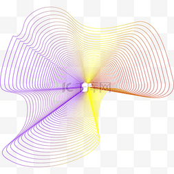 渐变矢量抽象线条