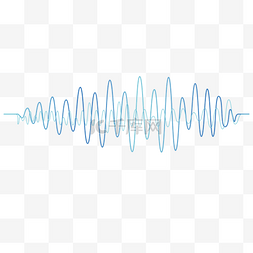 声音动效图片_矢量声音波纹蓝色渐变波浪