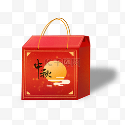 月饼盒图片图片_中秋节红色手提礼盒