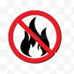 禁止火焰卡通图标