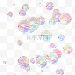 渐变蒸汽波图片_C4D渐变金属玻璃质感立体漂浮泡泡