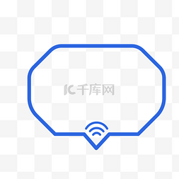 wifi标签图片_蓝色wifi语言边框