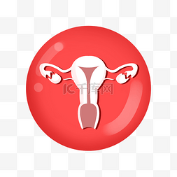 子宫生育图片_红色人体重要器官子宫