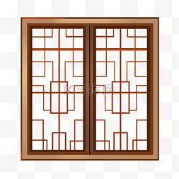 中国风木质窗户