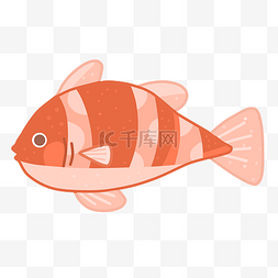 卡通红色小鱼