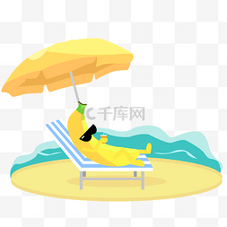 夏日度假香蕉海边