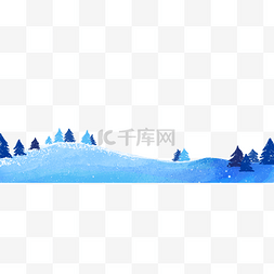 积雪雪景松树杉树雪松