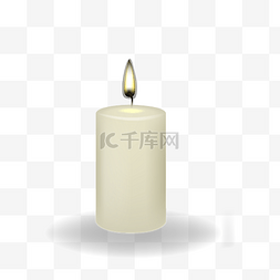 白色蜡烛图片_白色蜡烛烛火