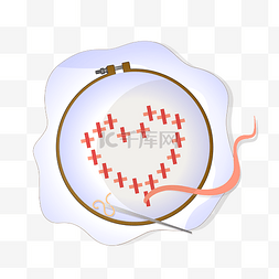 矢量手工针线PNG免抠