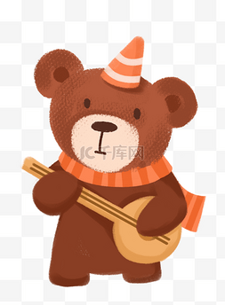 生日礼物小熊谈吉他