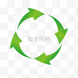循环箭头图标图片_绿色的循环箭头