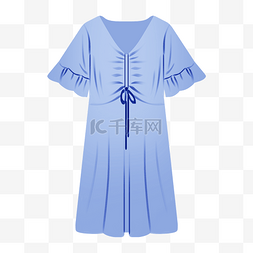 女士蓝色连衣裙