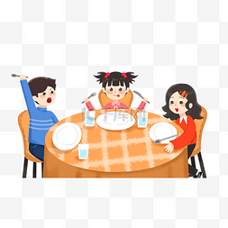 吃饭的碗筷图片_光盘行动节约粮食小孩吃饭