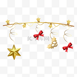 圣诞金色吊饰图片_圣诞节金色挂饰装饰