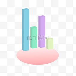 ppt图表绿色图片_彩色柱状图PPT数据