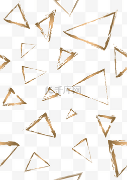 四方连续图案图片_金色手绘三角形