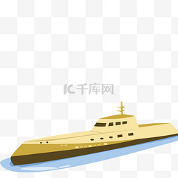 大船卡通图片_黄色的大船免抠图