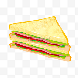 黄色三明治食物