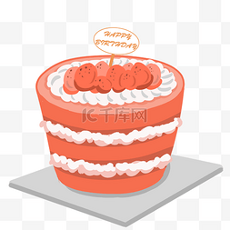 美食蛋糕草莓卡通