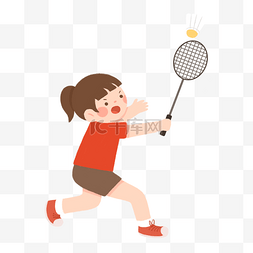 运动人运动图片_打羽毛球女孩运动人物