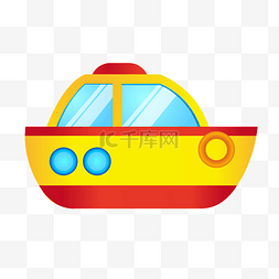 黄色游艇小船