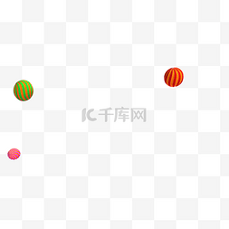 ppt图片_C4D立体彩球免抠图