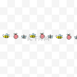小图标图片_小蜜蜂昆虫分割线