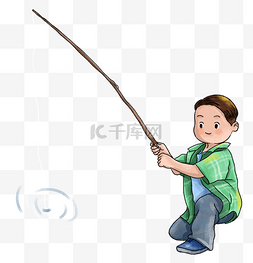 钓鱼的男孩