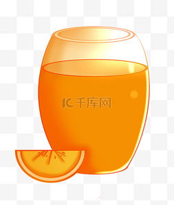 黄色橙汁装饰