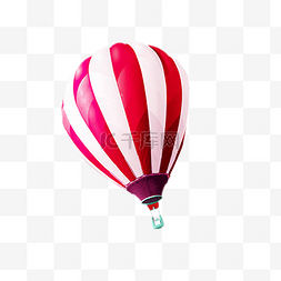 红色圆弧热气球元素