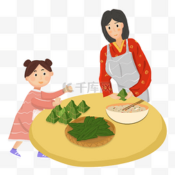 甜粽子粽子图片_端午节妇女女孩