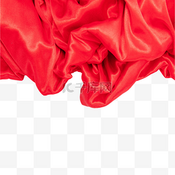 真丝顺滑图片_红色丝绸布