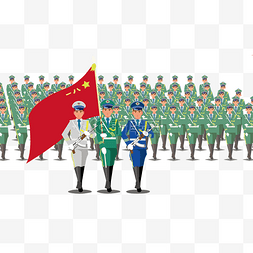 走正步的中国人民解放军