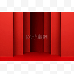 红色帘幕