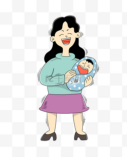 二胎政策图片_抱着二孩的母亲