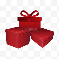 红色盒子丝带图片_红色新年礼物礼盒情人节礼包丝带