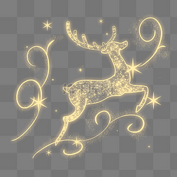 精美圣诞节艺术字图片_圣诞麋鹿小鹿