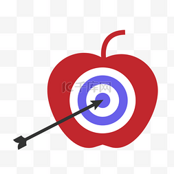 arrow左图片_手绘苹果形紫色白色相间箭靶
