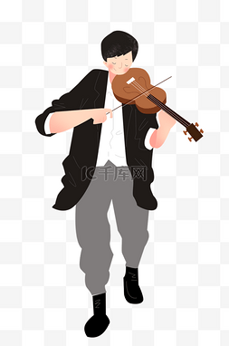 拉小提琴的男孩