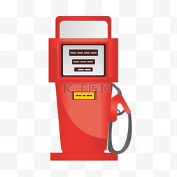 汽车红色图片_红色的加油站