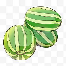 夏季水果一堆西瓜