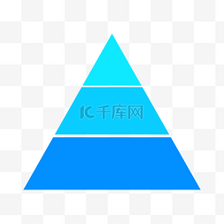 关系网结构图片_蓝色PPT金字塔层级图表