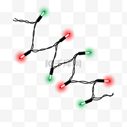 红绿线条图片_红绿黑线小灯泡尖头圣诞彩灯