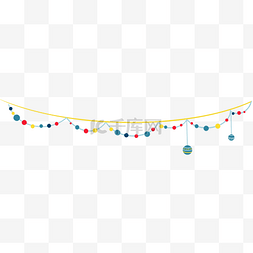 圣诞节png素材图片_圣诞节彩灯分割线
