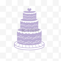 结婚蛋糕图片_手绘卡通三层蛋糕元素svg